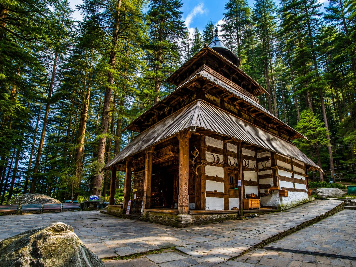 Hidimba Devi Temple's pagoda-style wooden architecture in Manali